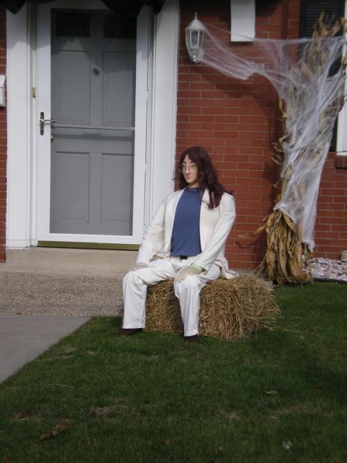 Wouldn't you like to have John Lennon sitting outside your door?