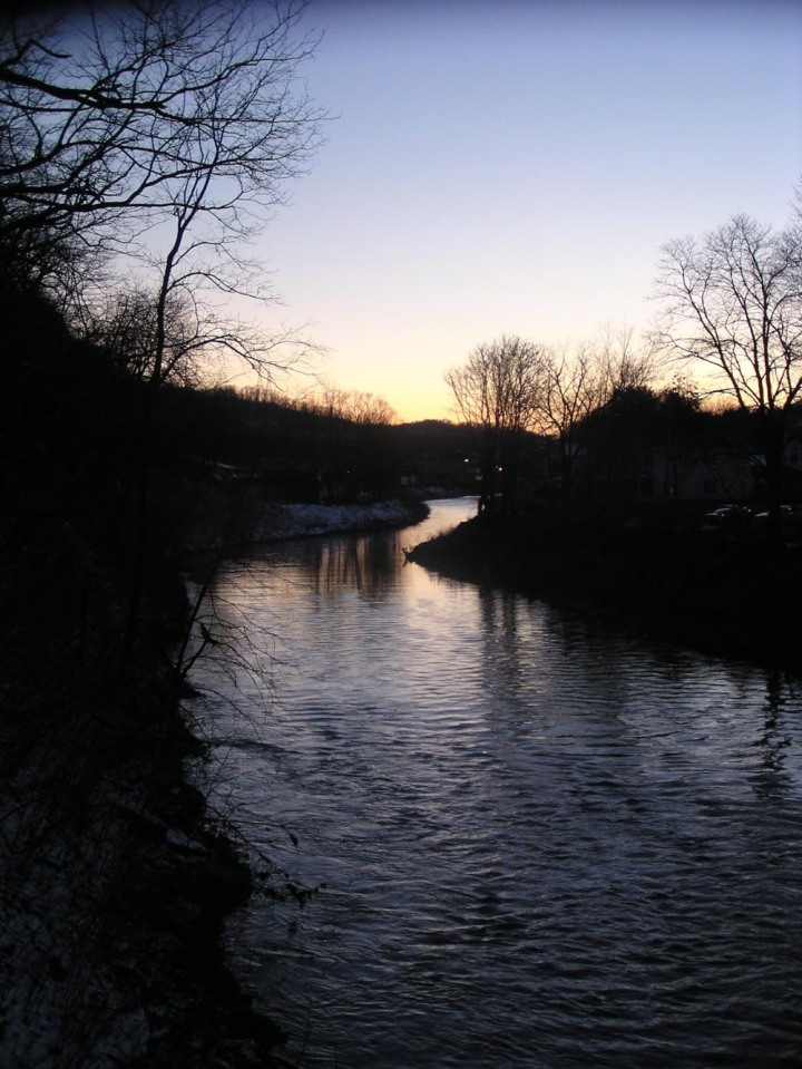 Creek reflecting twilight
