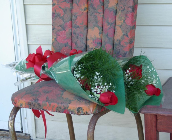 roses on chair