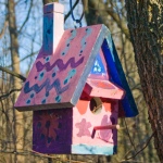 hand-painted bird house