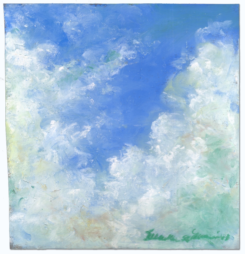 pastel painting of clouds
