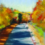 pastel painting autumn trail